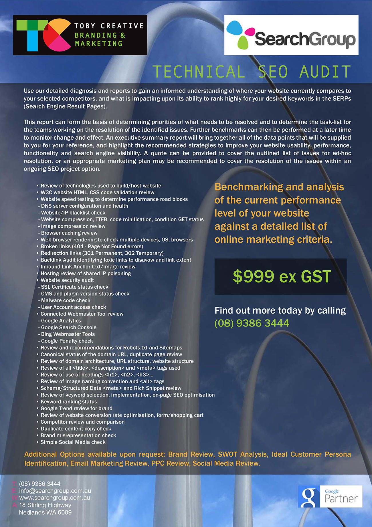 Search Group – Perth Search Marketing Technical SEO (Search Engine Optimisation) Audit Report